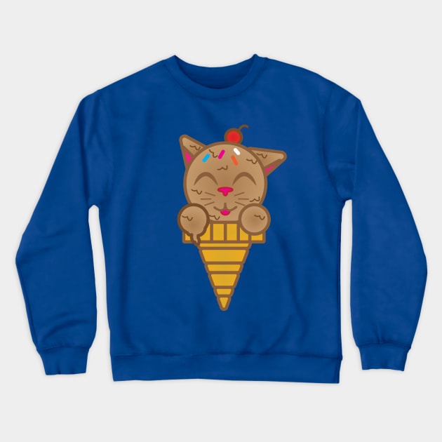 Kitty Cone (with sprinkles) Crewneck Sweatshirt by zay940